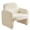 White, variant on Falvinoryn Modern Accent Chair, Upholstered Round Armchair with a Waist Pillow,Chenille Fabric Leisure Single Sofa Chair for Bedroom, Office and Living Room,White