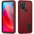 thumbnail image 3 of Stand Case for Motorola Moto G Power 5G 2025 with Metal Kickstand Hard PC & TPU Back Shockproof [Military Grade Protection] Heavy Duty Protective Hybird Cover for Moto G Power 5G 2025, Red+Black, 3 of 9