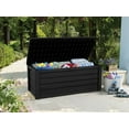 Keter Eastwood 150 Gallon Resin and Plastic Deck Box, Anthracite Gray