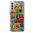 thumbnail image 1 of MUNDAZE Samsung Galaxy S22 Étui de Téléphone Hybride Transparente Antichoc Style Floral Coloré Rouge Orange Fleurs de Printemps, 1 of 6