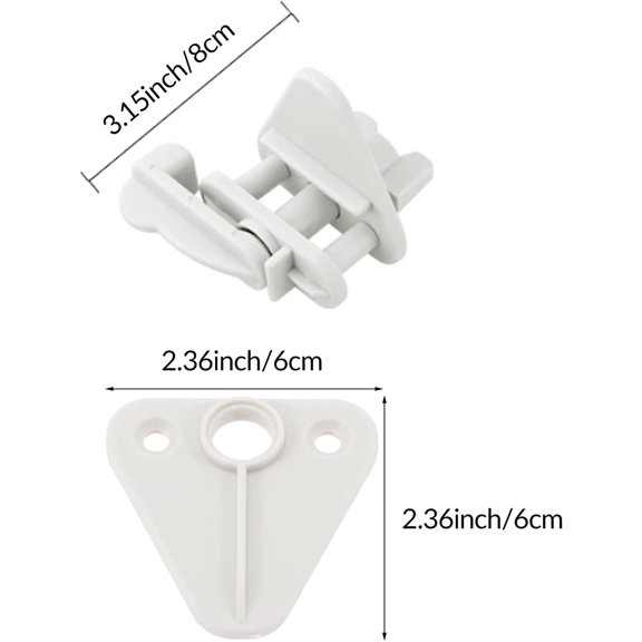 Yassdwbn 2 Sets of Pontoon Boat Gate Latch Replacement Safety Door Latches Kit Plastic