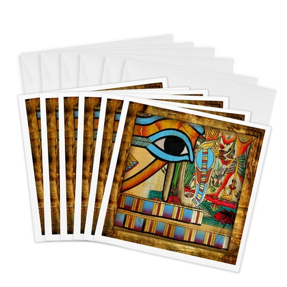 3dRose, Egyptian Abstraction, 6 Greeting Cards with envelopes