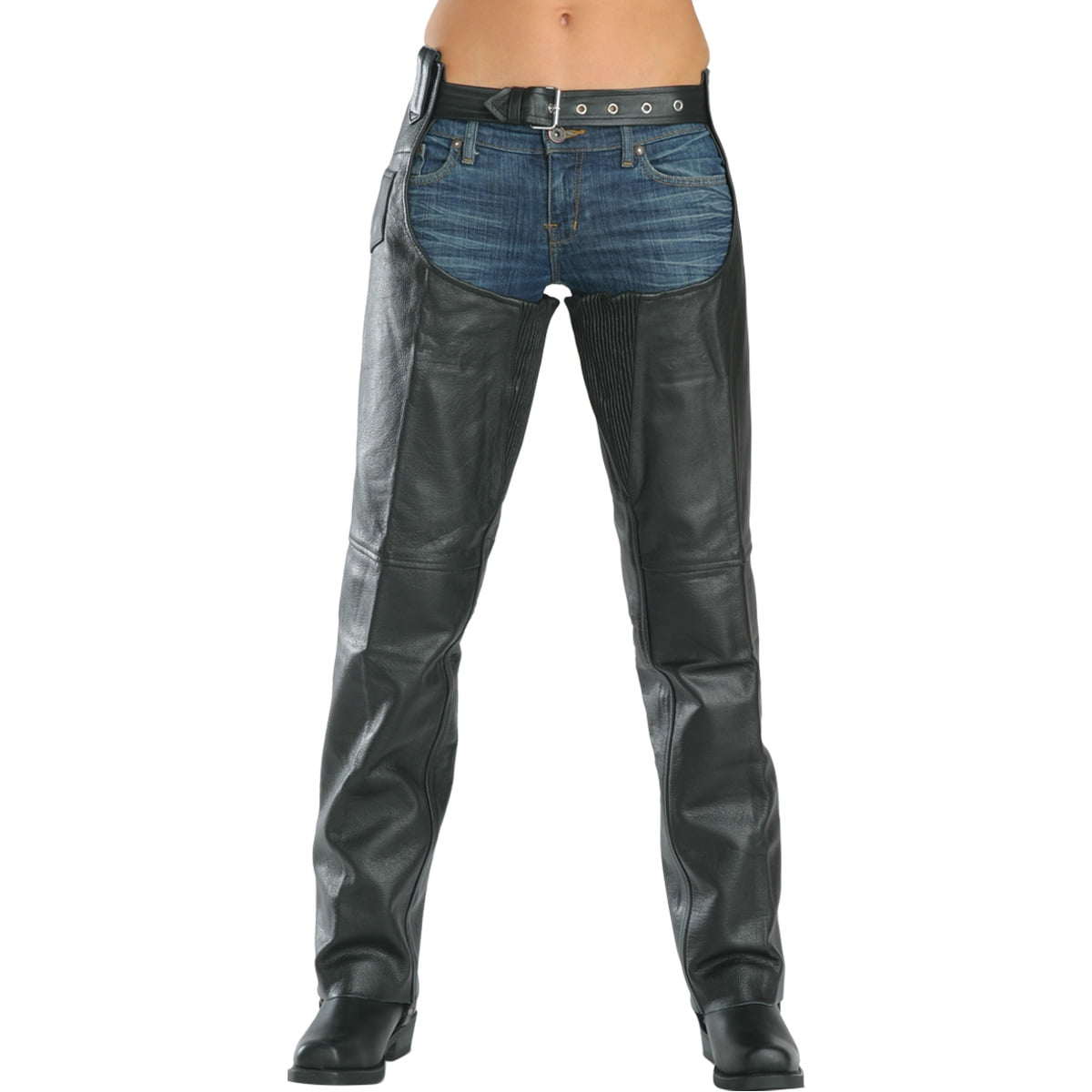 Photo 1 of Xelement 7553 Women's Black Advanced Dual Comfort Leather Chaps Black