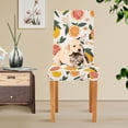 thumbnail image 4 of Yayeee 2 Pack Dining Chair Covers Stretch Parson Chairs Slipcovers Seat Protector, Orange Slices, 4 of 6