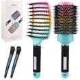 thumbnail image 1 of wonima44 4 Piece Boar Bristle Hair Brush Set for Fine & Thick Hair - Round & Paddle Brushes for Blow Drying,Curl Defining & Wet Hair,Travel Combs (Includes 2 Clips), 1 of 1