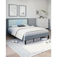 thumbnail image 7 of DSSTYLES Queen Bed Frame, Tufted Platform Bed Frame with Adjustable Height Headboard, Velvet Mix Color Upholstered Bed Frame, Beige, 7 of 7