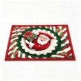 thumbnail image 3 of PoyoKee Christmas Decorations, Crystal Velvet 3D Santa Print Bathroom Rugs, Bath Mat for Entryway Porch Sink, Washable Rug for Household Indoor Xmas Decor, 3 of 7