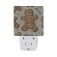 thumbnail image 2 of Gingerbread Man Cartoon Christmas LED Night Light with Smart Sensor Plug Into Wall Dusk to Dawn 2 packs, 2 of 7
