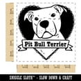 thumbnail image 2 of Pit Bull Terrier Dog Heart Square Rubber Stamp Stamping Scrapbooking Crafting - Large 2.75in, 2 of 7