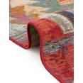 thumbnail image 6 of Unique Loom Outdoor Modern Collection Area Rug - Tamarindo (3' 1" Round Multi/Burgundy), 6 of 7