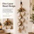 thumbnail image 3 of Hanging Heart Wall Decor, Rustic Farmhouse Hanging Heart Decoration with 5 Layer Wooden Hearts, Vintage Wood Hearts Trinket Shelf Hangings Art, Coastal Blue, 3 of 8