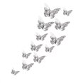 thumbnail image 1 of 12 Uds 3D mariposas hueco DIY decoración de pared para el hogar pegatina Xemadio CKCHGIC27, 1 of 3