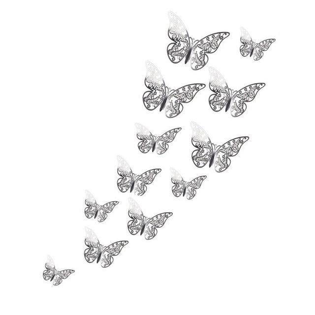 12 Uds 3D mariposas hueco DIY decoración de pared para el hogar pegatina Xemadio CKCHGIC27