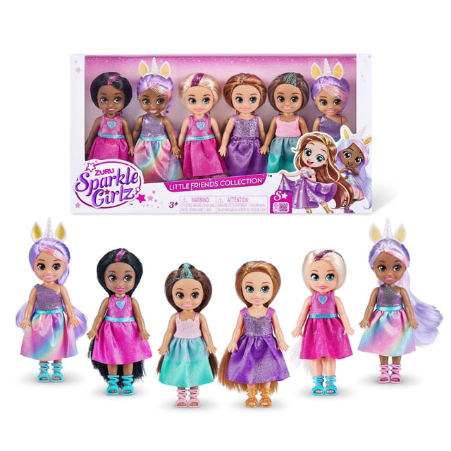 Princess Dolls Sparkle Girlz, paquete de 6 unidades, Zuru Fashion, de 4 a 8 años