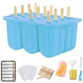 Xubond Set 12 Cavity Homemade Maker Ice Silicone Freezer With 50 Sticks