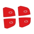 thumbnail image 1 of Juego de 4 pomos decorativos para puertas de coche, de ante resistente a los arañazos, fáciles de usar. Rojo, 1 of 8