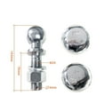 thumbnail image 3 of Chrome Extended Long Dia Hitch Mount Tow Ball Capacity 5000Lbs Coupling Trailer Parts RV Camper Caravan Accessories ,Weatherproof Double Locking Hitch Pin, 3 of 6