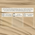 thumbnail image 6 of Cotton Heathered Melange Jersey Knit Bed Sheet Set (Full, Heathered Tan), 6 of 7