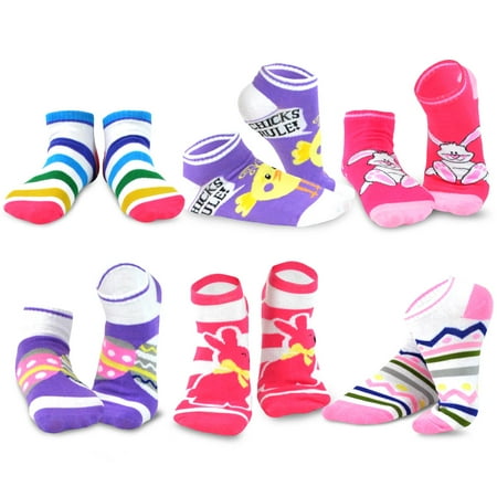 

TeeHee Women s Easter Day Fashion No Show Socks 6 Pair Pack (Easter Bunny and Eggs)