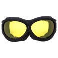 thumbnail image 2 of Birdz Eyewear Buzzard Padded Motorcycle Riding Goggle Fits Over Glasses Black Frame with Yellow Lens, 2 of 5