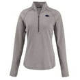 thumbnail image 2 of Women's Cutter & Buck Heather Gray Baltimore Ravens Americana Peshastin Eco Fleece Recycled Tri-Blend Raglan Half-Zip, 2 of 3