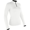 thumbnail image 2 of Cadmus Women's 3-Pack Compression Long Sleeve Shirts 1/4 Zip Stand-up Collar Sun Protection Quick Dry Workout Hiking Yoga Athletic Running Shirts Rash Guard,#22,(Black,Grey,White), M, 2 of 8