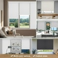 thumbnail image 3 of 100% Blackout Roller Shades Cordless Blinds for Windows, Free-Stop Shades, Thermal Insulated Fabric, UV Protection, Natural Woven Blinds for Home and Office,35" W*72" H,White, 3 of 15