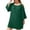 Green, variant on IROINNID Long Sleeve Dress for Women Summer Square Neck Long Sleeve Loose Solid Plus Size Dress ,Red