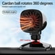 thumbnail image 3 of Calentador portátil de 120 W, descongelación rápida, ventilador de refrigeración giratoria de 360 gra, desempañador ático, s 12V Negro Soledad Ventilador del calentador del coche, 3 of 5