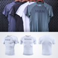 thumbnail image 4 of Mallas de moda de alta elasticidad de manga corta para hombre, ropa deportiva de secado rápido, ropa deportiva para entrenamiento muscular, ropa transpirable para correr, 4 of 4