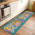 thumbnail image 2 of Watercolor Flip Flops 2'x6' Runner Rugs for Hallway Kitchen Bedside Non Slip, Summer Ocean Coral Starfish Floral Green Entryway Rug Runners with Rubber Backing, Long Carpet Runner for Laundry Room, 2 of 8