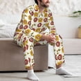 thumbnail image 7 of Naloa Sunflowers And Skull Men’s Pajamas Set - Long Sleeve Button Down Sleep Shirt and Pajama Bottoms Sleepwear Set-Medium, 7 of 7