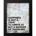 thumbnail image 2 of Grey, Jace 15x18 Black Modern Framed Museum Art Print Titled - Traveling Map, 2 of 5