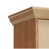 Hallowell All-Wood Club Locker Crown Molding End 18"D x 4"H Natural Red Oak with Clear Finish