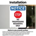 thumbnail image 3 of (2 Pack) No Trespassing Residents Sign, 3 of 7