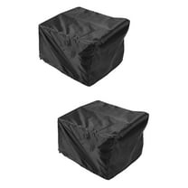 2 Pieces Waterproof Boat Chair Cover Replaceable Seat Protector Cap Deck Car Black
