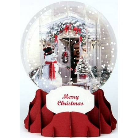 Up With Paper Holiday Door Pop-Up Snow Globe Christmas