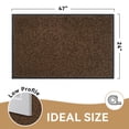 thumbnail image 7 of VUNATE 24" x 47" Dirt Trapper Indoor Door mat Non Slip Front Door Mats Absorbent Rubber Entrance Rug Durable Heavy Duty Outdoor Mats Washable Welcome Mats for Outside Brown, 7 of 7