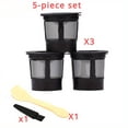 thumbnail image 1 of QJUHUNG 5-Piece Set Reusable Coffee Filters  Universal Fit  BPA-Free Refillable Coffee Pods with Bonus Scoop and Brush  Compatible with Keurig Brewers ZZZ, 1 of 5