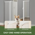 thumbnail image 5 of Uforic 55" Extra Tall Pet Gate with Cat Door, 29.5"-48" Wide, Auto-Close, No Drill, White, 5 of 9