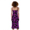 thumbnail image 2 of Purple Halloween Coffin Pattern Print Slim Fit Midi Cami Dress, Halloween Decorative Fashion Summer Maxi Sexy Casual Dress For Women, 2 of 4