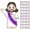Purple, variant on "Jesus Loves You" Figurines 50-Pack - Colorful Sash Mini Statues for Christian Party Favors & Gifts
