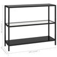thumbnail image 4 of vidaXL Shelf Transparent and Black 100x36x90 cm Tempered Glass, 4 of 4