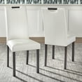 thumbnail image 4 of TMS Tilo Indoor Dining Chair, Set of 2, White Faux Leather, 4 of 8