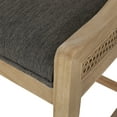 thumbnail image 5 of GDF Studio Deville French Country Fabric Upholstered Wood and Cane 25.5 inch Counter Stools, Set of 2, Charcoal and Natural, 5 of 9