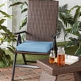 thumbnail image 2 of Outdoor PE Wicker Foldable Reclining Chair with Denim Seat Cushion, 2 of 10
