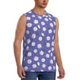 thumbnail image 2 of Kdxio Daisies Flowers for Men's Muscle T-shirt,Sleeveless for Workout Running Athletic Gym Lounge Casual, 2 of 7