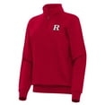 thumbnail image 2 of Women's Antigua  Scarlet Rutgers Scarlet Knights Victory Quarter-Zip Sweatshirt, 2 of 3