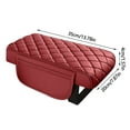 thumbnail image 2 of Auto Armrest Box Pad with Memory Foam - Universal Leather Car Center Console Cover Cushion, Non- Elbow Support with Storage for SUV, Truck, Car, 2 of 8