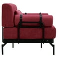 thumbnail image 6 of Harper & Bright Designs Modern Loveseat Sofa with Metal Leg, 2-Seater Couch Sofa with USB Ports and Unique Cylindrical Armrests for Living Room, Red, 6 of 11